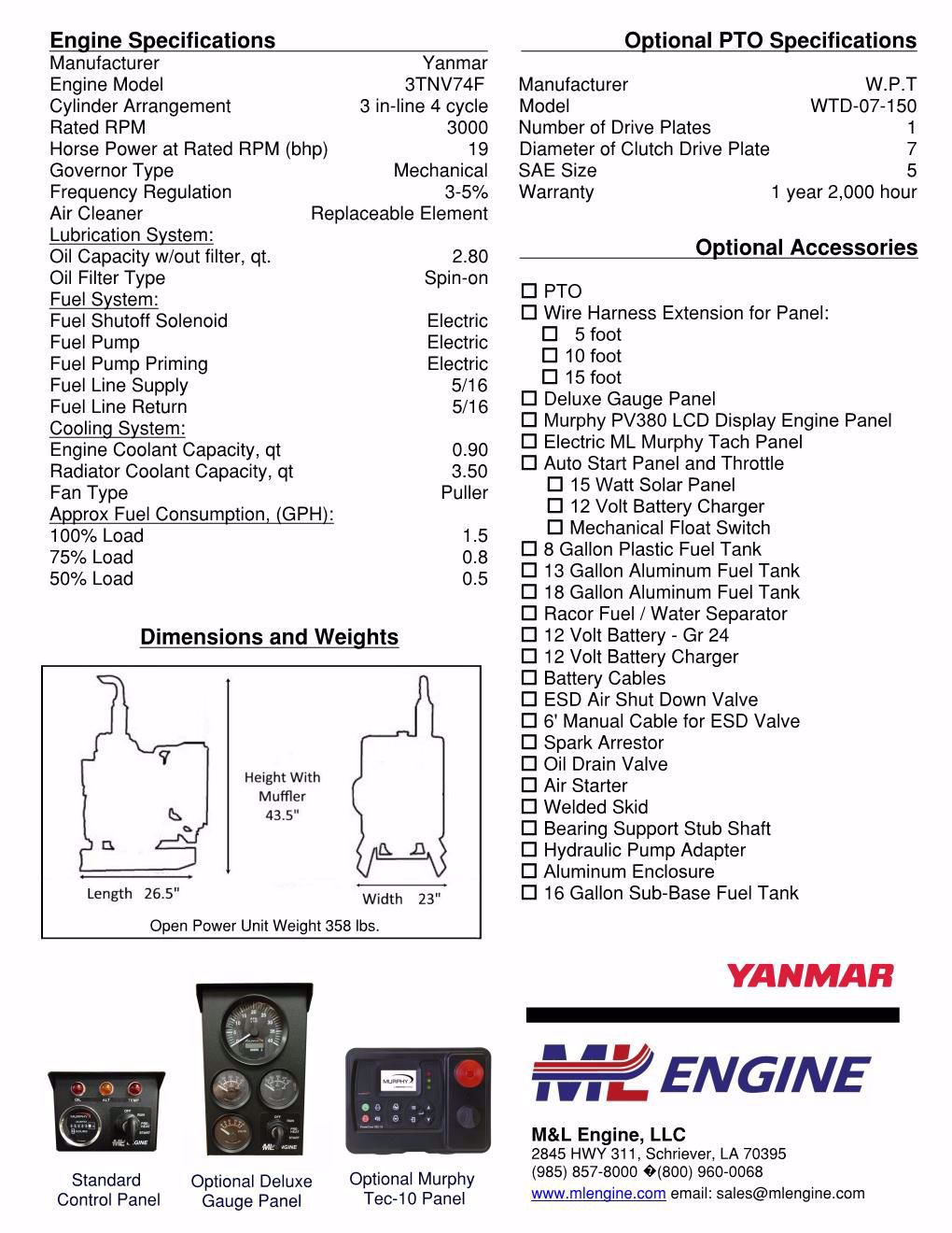 M & L Engines3TNV74FNYDA